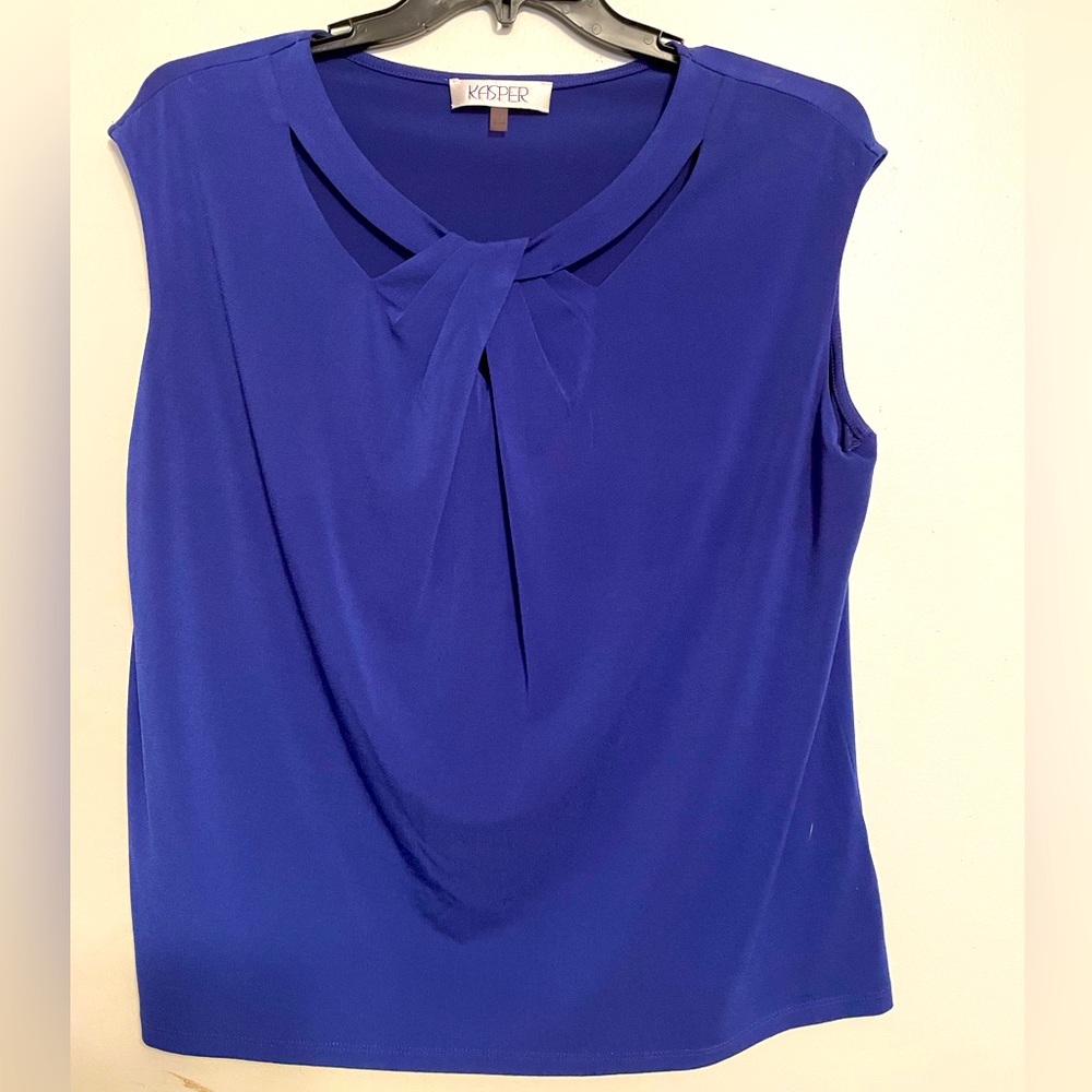 Kasper Keyhole Twist Blouse